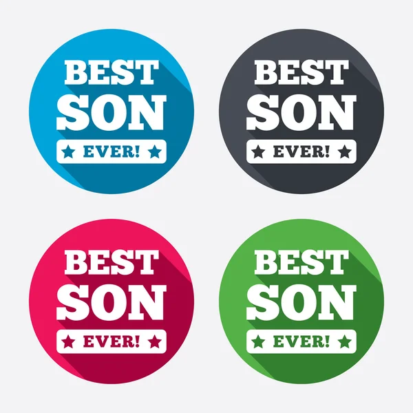 Best son ever sign icons — Stock Vector