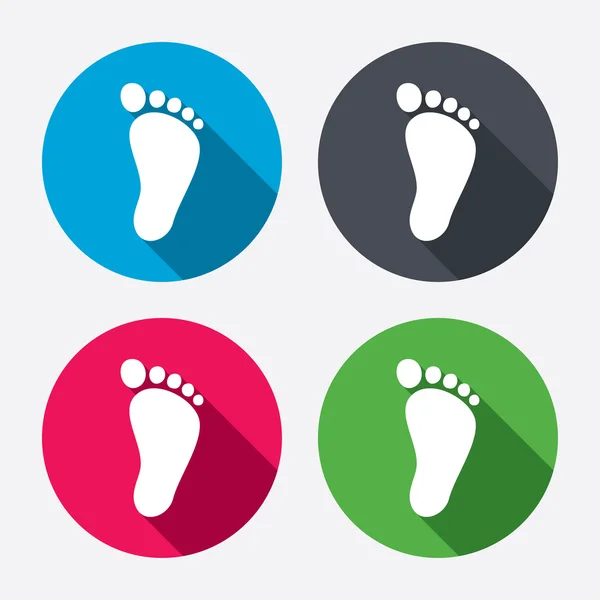 Child footprint sign icons — Stock Vector