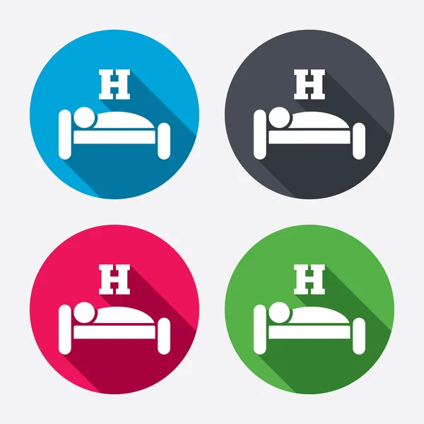 Hotel sign icons — Stock Vector