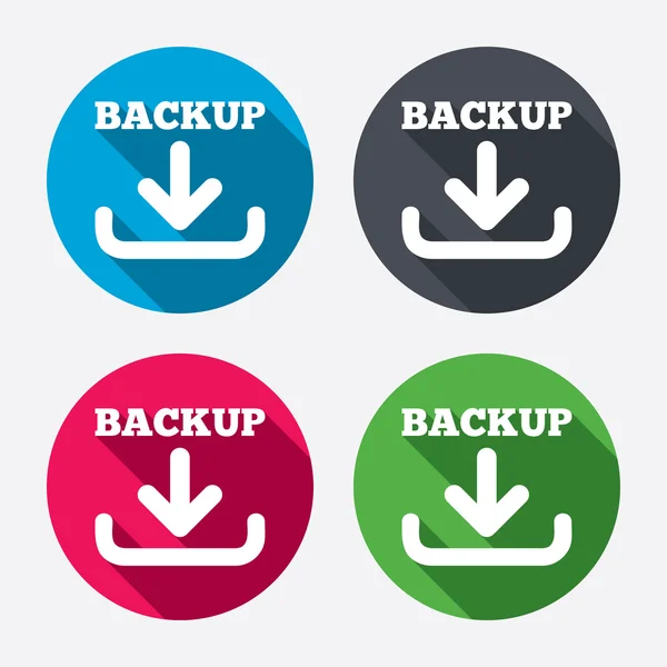 Icone del segno della data di backup — Vettoriale Stock