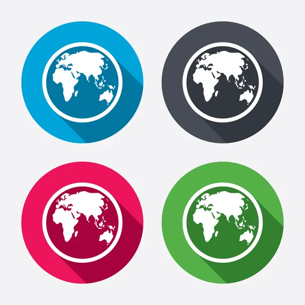 Globe znak ikony — Stockový vektor