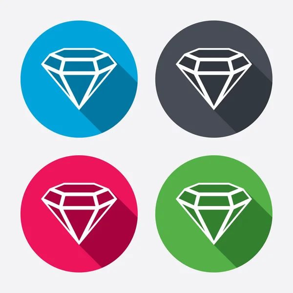Icone segno di diamante — Vettoriale Stock