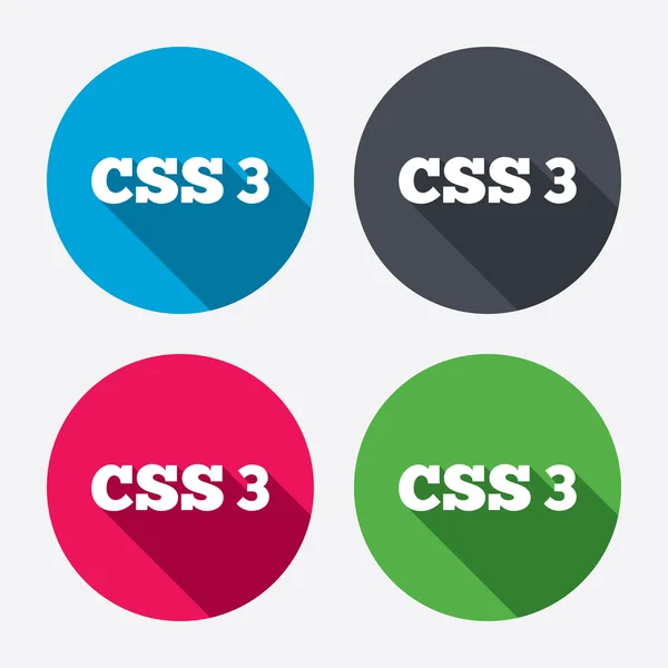 CSS3 sign icons — Stock Vector