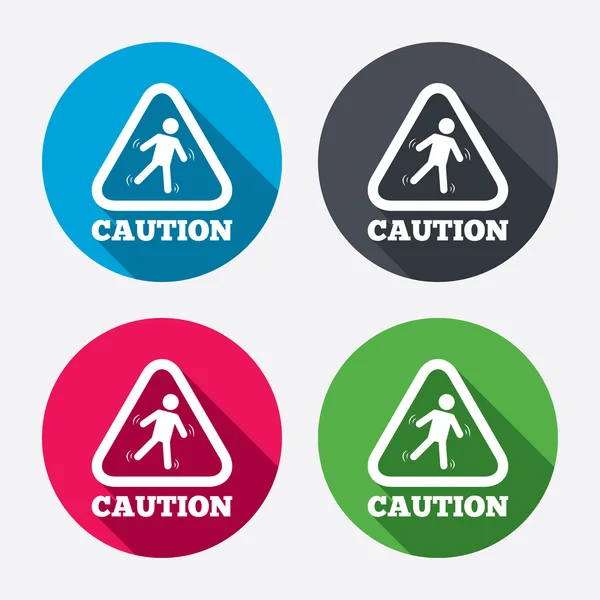 Caution wet floor icons — Stock Vector