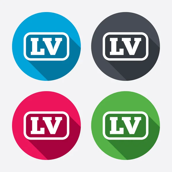 Latvian language sign icons — Stock Vector