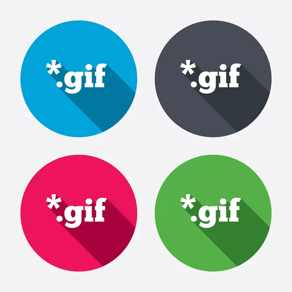 Fichier GIF signe icônes — Image vectorielle