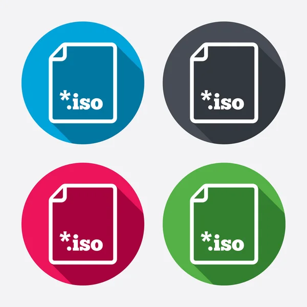 File ISO icons — Stock Vector