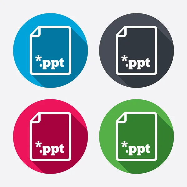 File presentation icons — Stock Vector