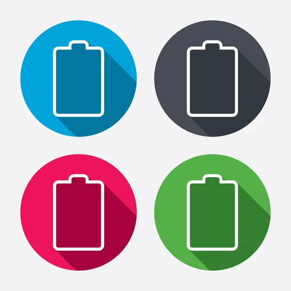 Prázdný znak ikony baterie — Stockový vektor