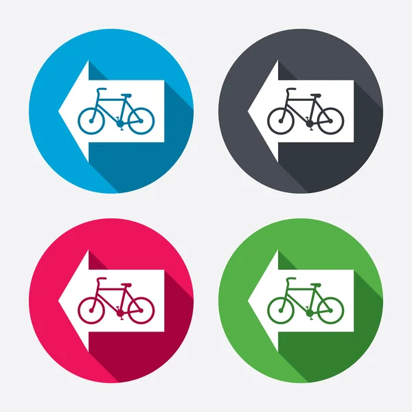 Bicycle path trail signs — Stock Vector