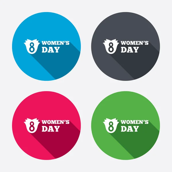 8 March Women's Day sigs — Stock Vector