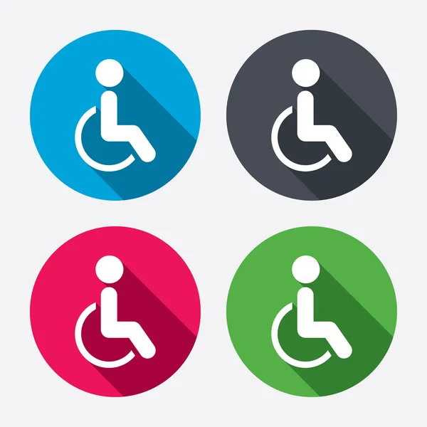 Mensen met een handicap ondertekenen pictogrammen — Stockvector