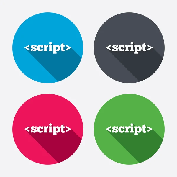 Iconos de señal de script — Vector de stock