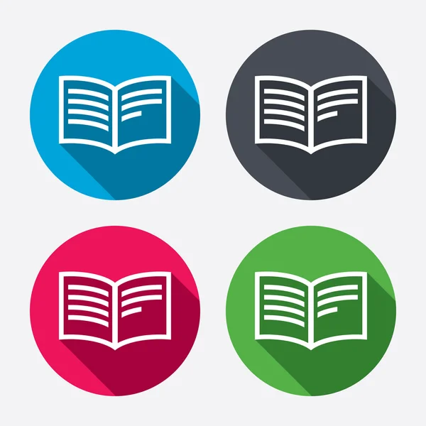 Iconos de signo de libro — Vector de stock