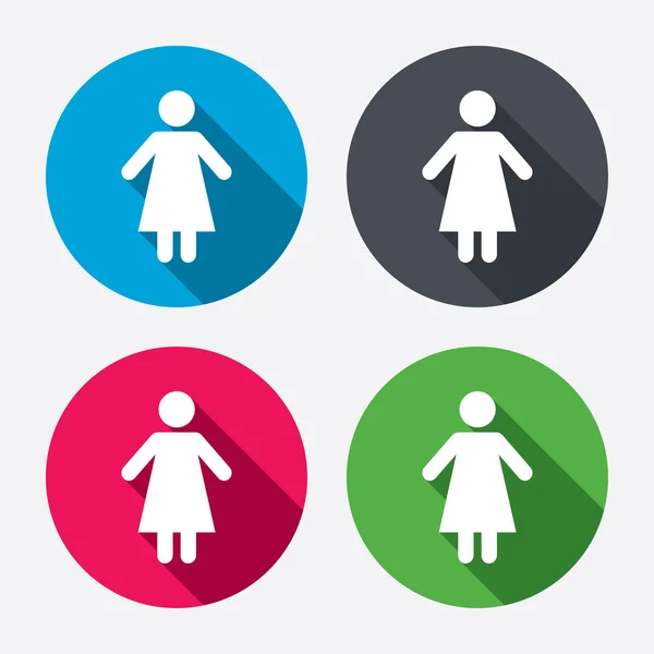 Icônes signe féminin — Image vectorielle