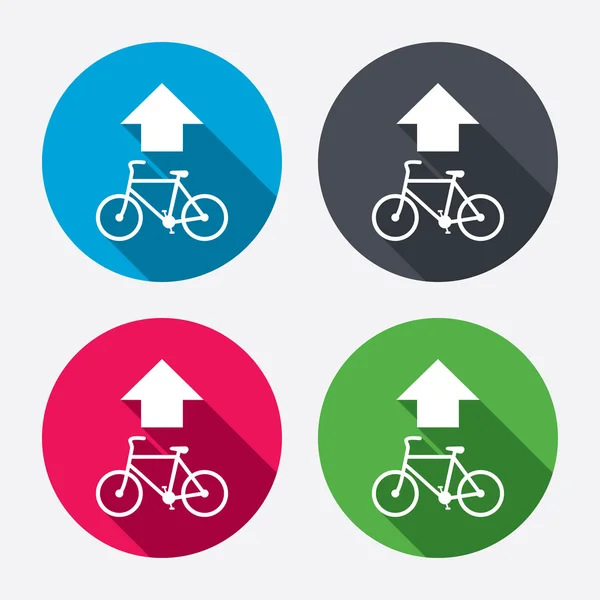 Bicycle path trail signs — Stock Vector