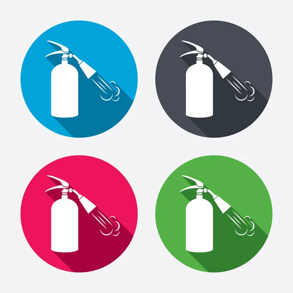 Fire extinguisher sign icons — Stock Vector