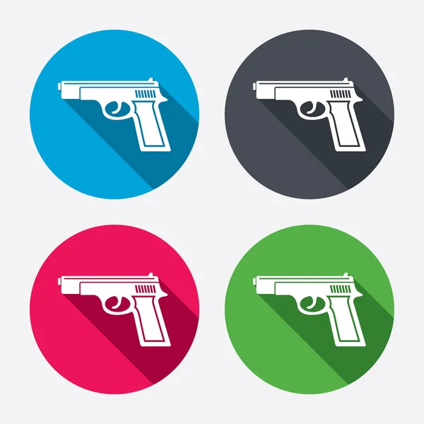 Signo de pistola iconos — Vector de stock