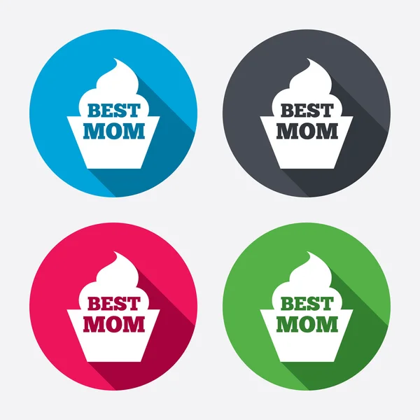 最佳妈妈标志图标 — 图库矢量图片