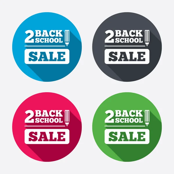 Back to school sign icons — Stock Vector