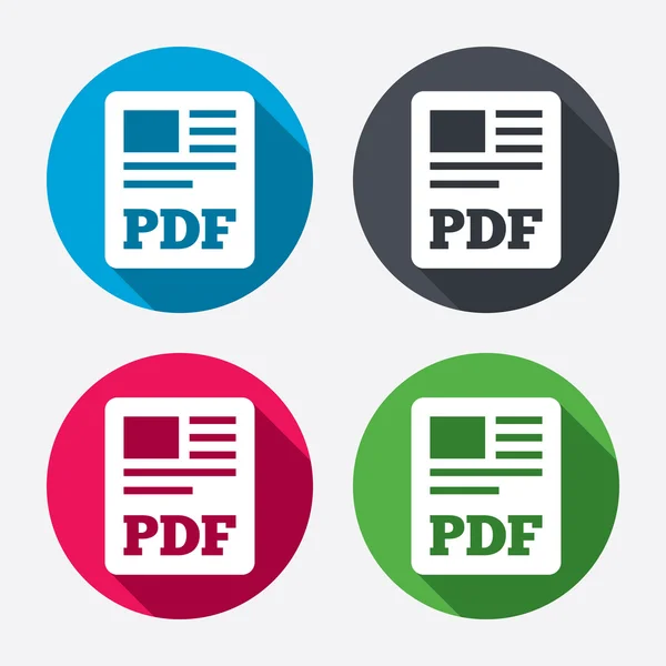 Documento PDF iconos — Vector de stock