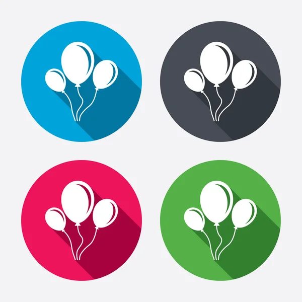 Balloon sign icons — Stock Vector