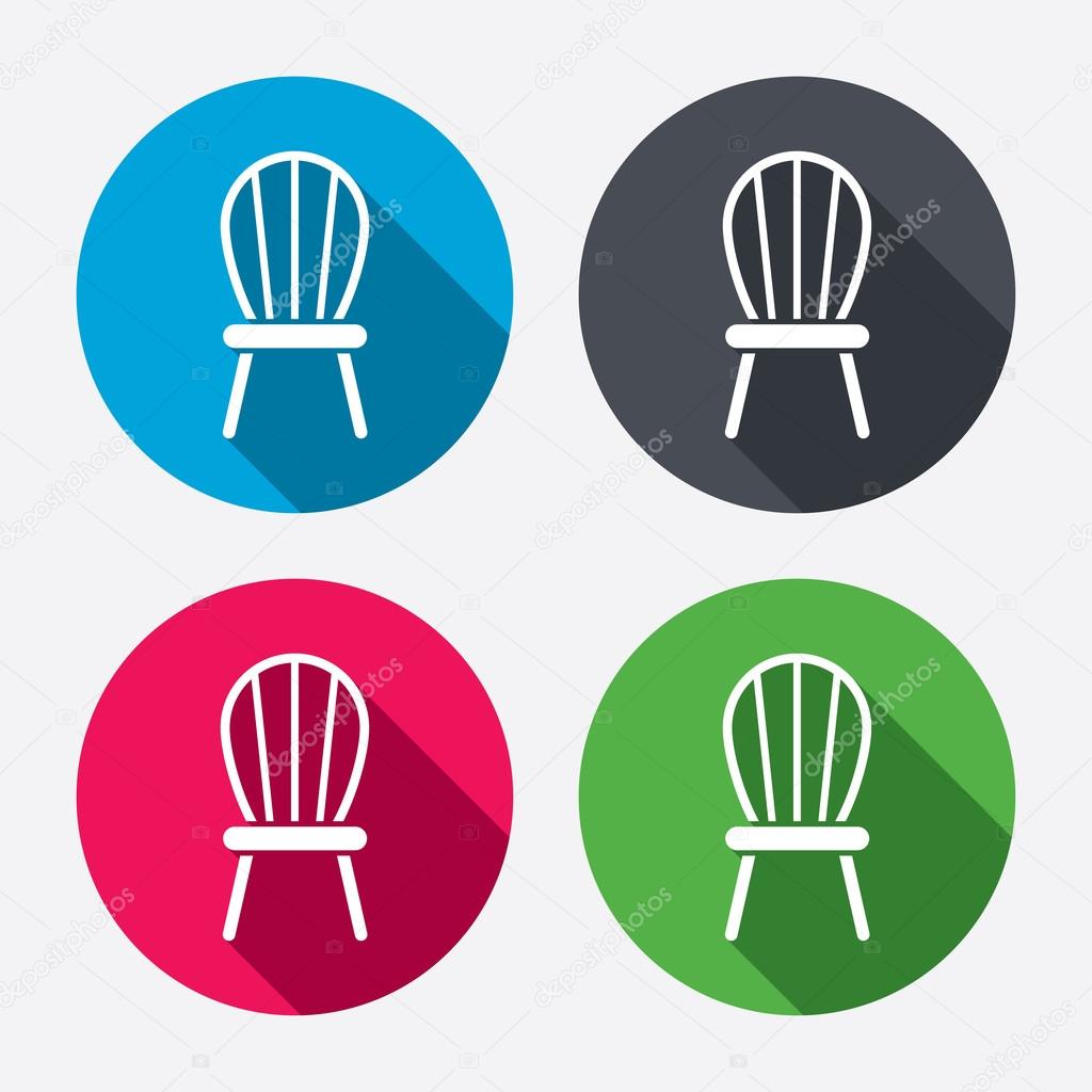 Chair sign icons