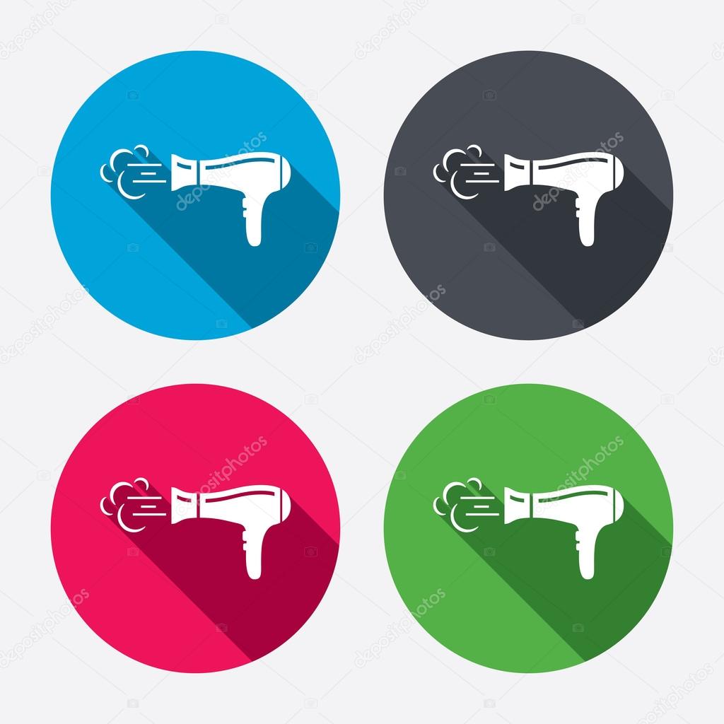 Hairdryer sign icons