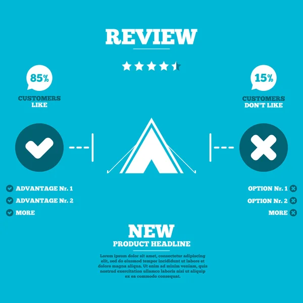Toeristische tent teken — Stockvector