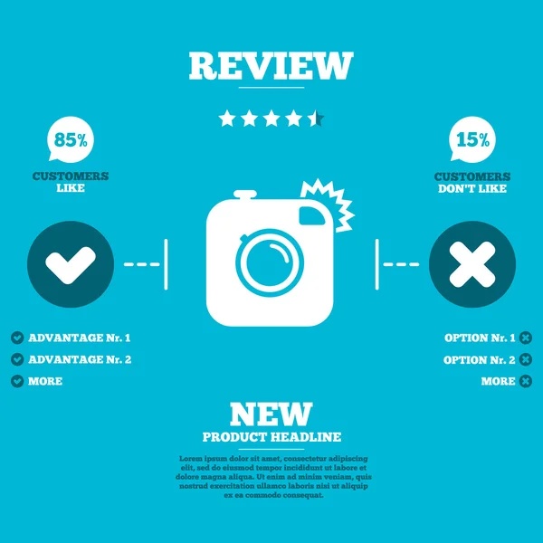 Appareil photo Hipster Éléments infographiques — Image vectorielle