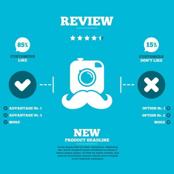 Appareil photo Hipster Éléments infographiques — Image vectorielle