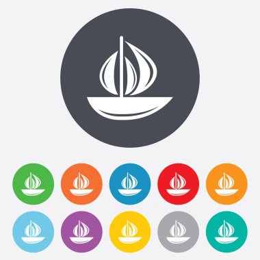 Yelken tekne simgeler