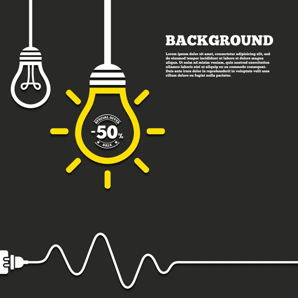 50 procent korting tekenen — Stockvector