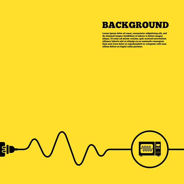 Señal de horno de microondas — Vector de stock