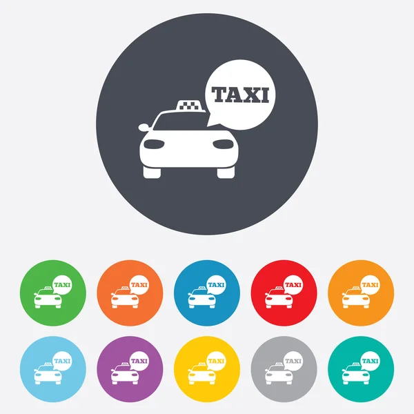 Taxi car signs — Stock Vector