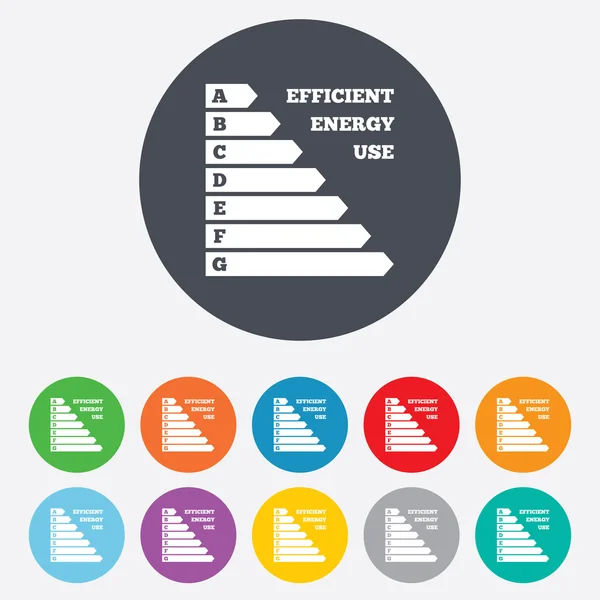 Energy efficiency icons — Stock Vector