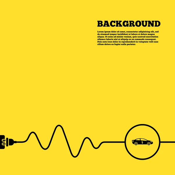 Elektroauto-Schild — Stockvektor