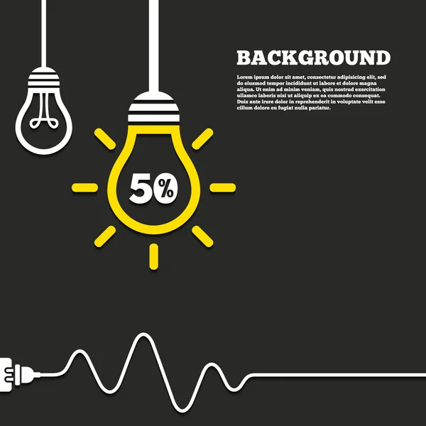 50 procent korting tekenen — Stockvector