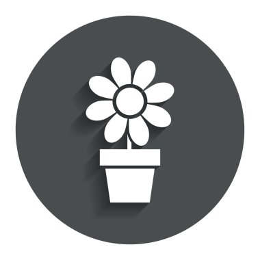 Çiçekler pot simgesi.