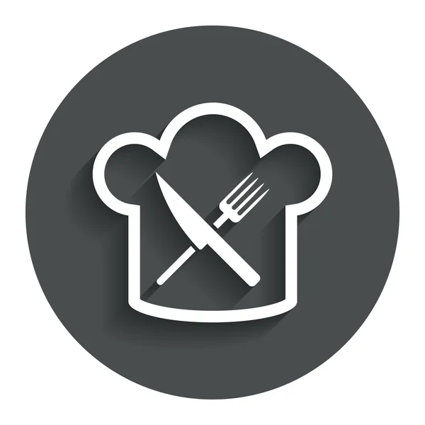 Chef sombrero signo — Vector de stock