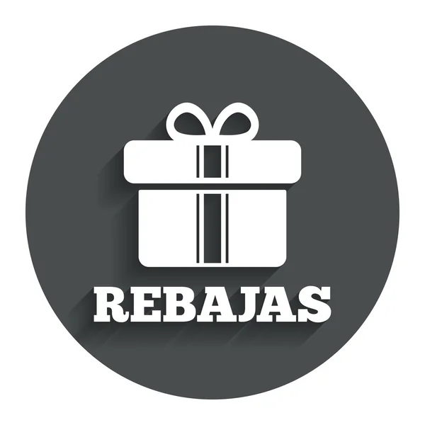 Rebajas - знижки в Іспанії підписати — стоковий вектор