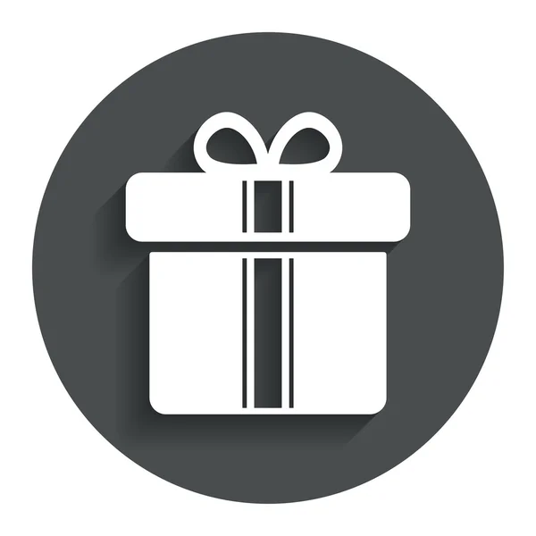 Icono de signo de caja regalo . — Vector de stock