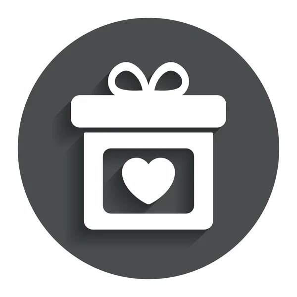 Icono de signo de caja regalo . — Vector de stock