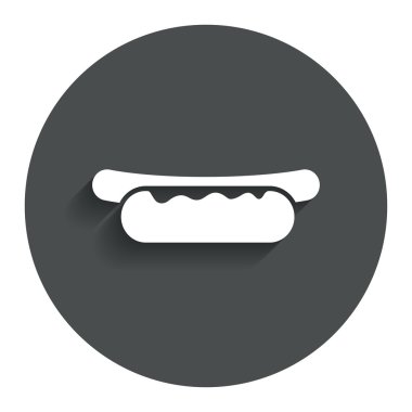 Sosisli sandviç hardal simgesiyle.