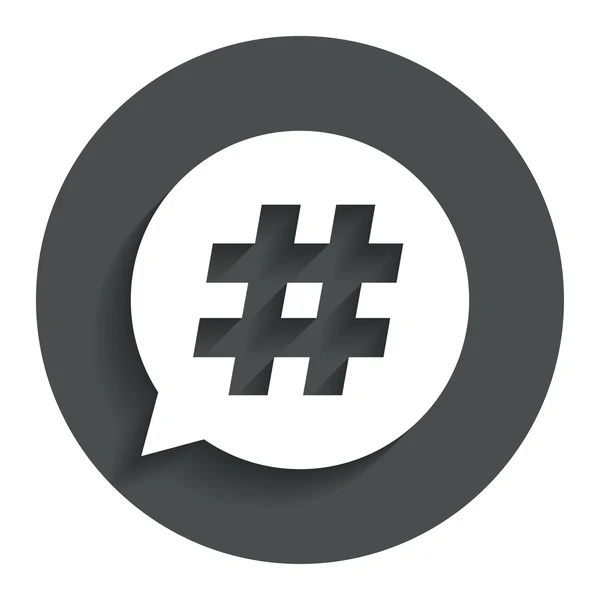 Hashtag bulle de parole icône . — Image vectorielle