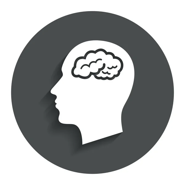 Голова с мозговым знаком — стоковый вектор