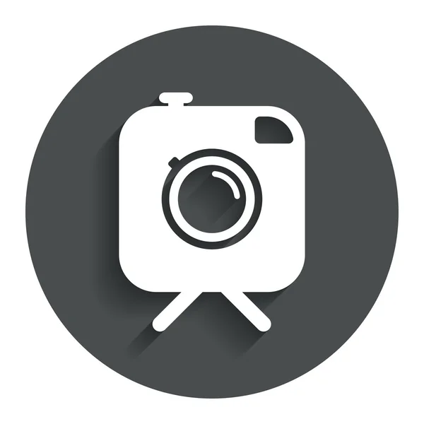 Icona della fotocamera fotografica dell'hipster — Vettoriale Stock