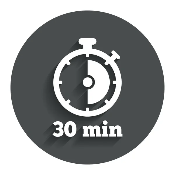 30 minutes chronomètre symbole . — Image vectorielle