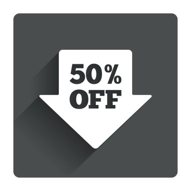 yüzde 50 satış ok