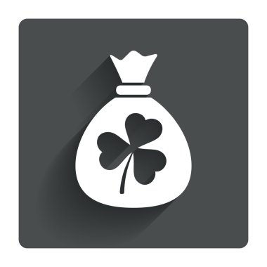 Para çantasını yonca işareti ile.